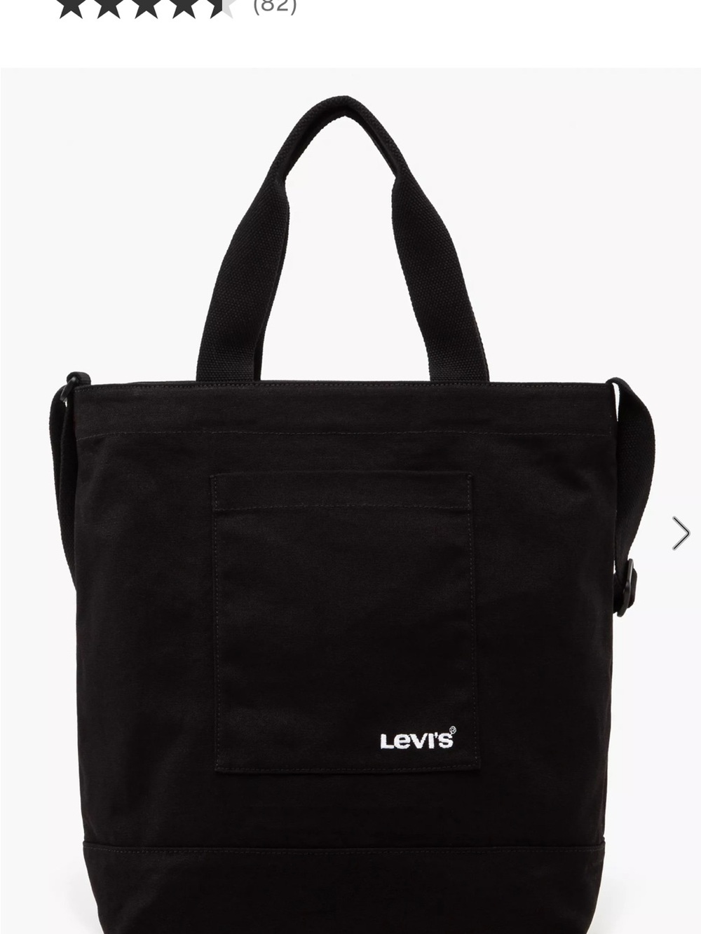 Levi's Black Canvas Tote Bag